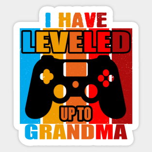 I have leveled my grandma couple | grandpa and grandma for gaming and play Sticker